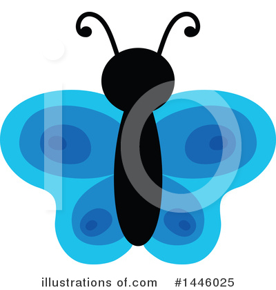 Blue Butterfly Clipart #1446025 by visekart
