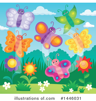 Royalty-Free (RF) Butterfly Clipart Illustration by visekart - Stock Sample #1446031
