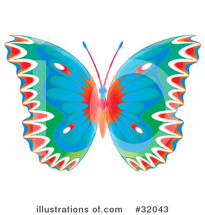 Royalty-Free (RF) Butterfly Clipart Illustration by Alex Bannykh - Stock Sample #32043