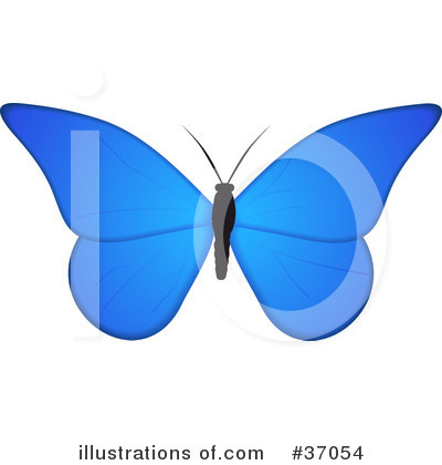 Royalty-Free (RF) Butterfly Clipart Illustration by elaineitalia - Stock Sample #37054