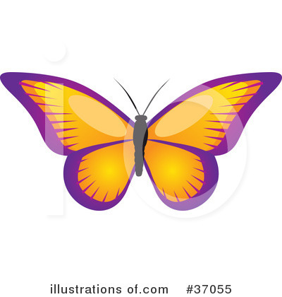Royalty-Free (RF) Butterfly Clipart Illustration by elaineitalia - Stock Sample #37055