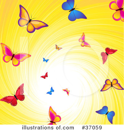 Royalty-Free (RF) Butterfly Clipart Illustration by elaineitalia - Stock Sample #37059