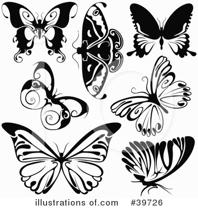 Royalty-Free (RF) Butterfly Clipart Illustration by dero - Stock Sample #39726