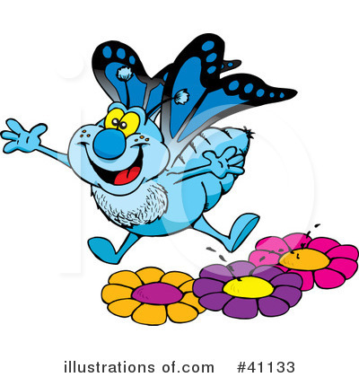 Blue Butterfly Clipart #41133 by Dennis Holmes Designs