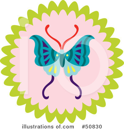 Royalty-Free (RF) Butterfly Clipart Illustration by Cherie Reve - Stock Sample #50830