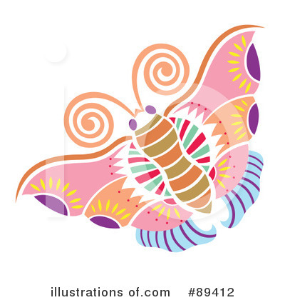 Royalty-Free (RF) Butterfly Clipart Illustration by Cherie Reve - Stock Sample #89412