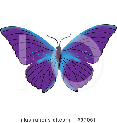 Royalty-Free (RF) Butterfly Clipart Illustration by Pams Clipart - Stock Sample #97061