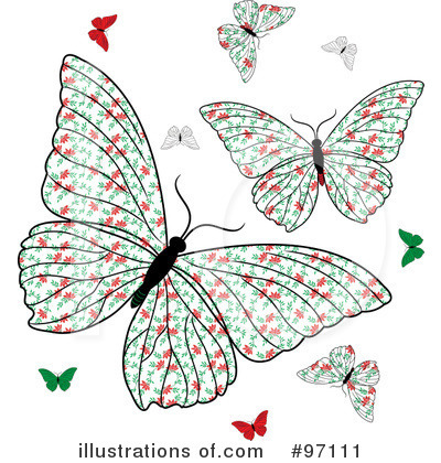 Royalty-Free (RF) Butterfly Clipart Illustration by Pams Clipart - Stock Sample #97111