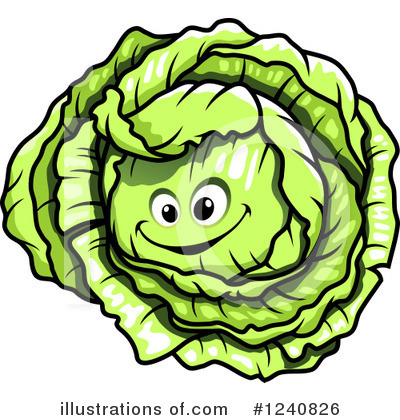 Royalty-Free (RF) Cabbage Clipart Illustration by Vector Tradition SM - Stock Sample #1240826