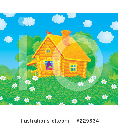 Royalty-Free (RF) Cabin Clipart Illustration by Alex Bannykh - Stock Sample #229834