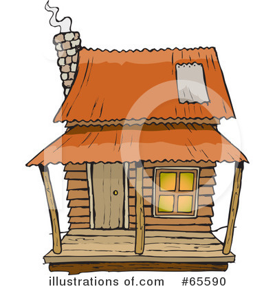 Royalty-Free (RF) Cabin Clipart Illustration by Dennis Holmes Designs - Stock Sample #65590