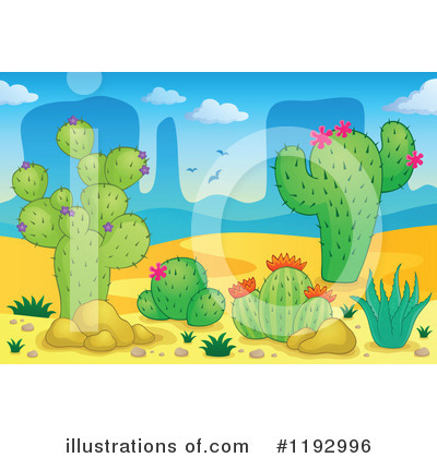 Royalty-Free (RF) Cactus Clipart Illustration by visekart - Stock Sample #1192996