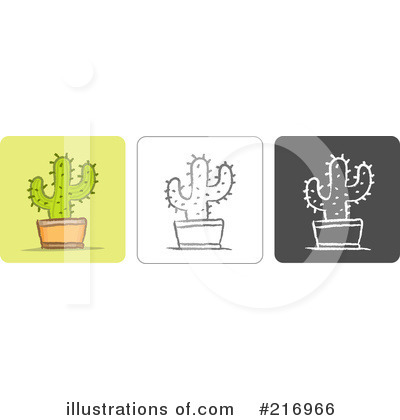 Royalty-Free (RF) Cactus Clipart Illustration by Qiun - Stock Sample #216966