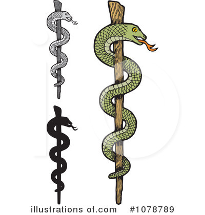 Royalty-Free (RF) Caduceus Clipart Illustration by Any Vector - Stock Sample #1078789