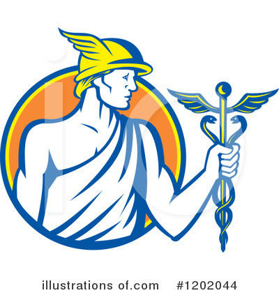 Royalty-Free (RF) Caduceus Clipart Illustration by patrimonio - Stock Sample #1202044