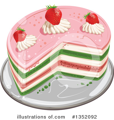 Royalty-Free (RF) Cake Clipart Illustration by merlinul - Stock Sample #1352092