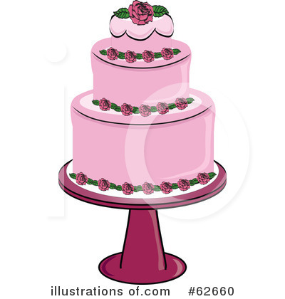 Royalty-Free (RF) Cake Clipart Illustration by Pams Clipart - Stock Sample #62660