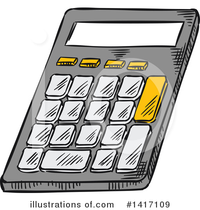 Royalty-Free (RF) Calculator Clipart Illustration by Vector Tradition SM - Stock Sample #1417109
