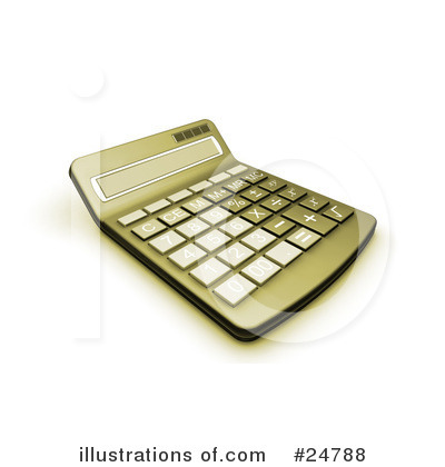 Royalty-Free (RF) Calculator Clipart Illustration by KJ Pargeter - Stock Sample #24788