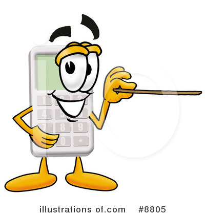 Royalty-Free (RF) Calculator Clipart Illustration by Mascot Junction - Stock Sample #8805