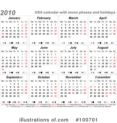 Calendar Clipart #100701 by MilsiArt