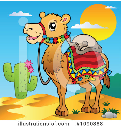 Royalty-Free (RF) Camel Clipart Illustration by visekart - Stock Sample #1090368