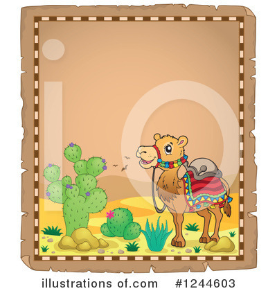 Royalty-Free (RF) Camel Clipart Illustration by visekart - Stock Sample #1244603