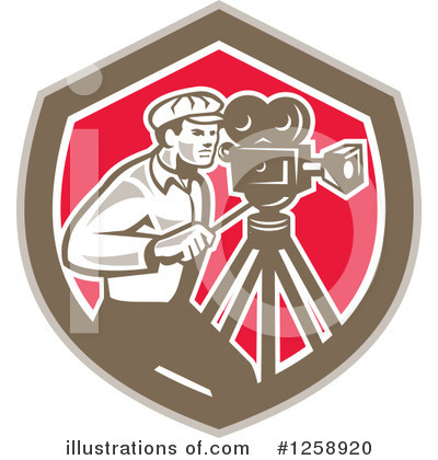Royalty-Free (RF) Cameraman Clipart Illustration by patrimonio - Stock Sample #1258920