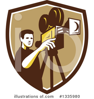 Royalty-Free (RF) Cameraman Clipart Illustration by patrimonio - Stock Sample #1335980
