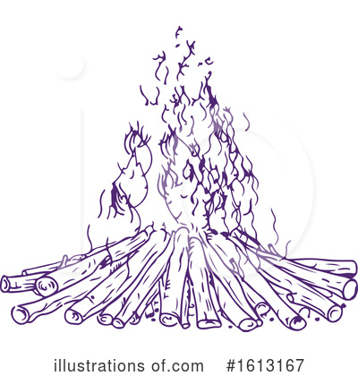Royalty-Free (RF) Camp Fire Clipart Illustration by patrimonio - Stock Sample #1613167