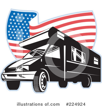 Royalty-Free (RF) Camper Clipart Illustration by patrimonio - Stock Sample #224924