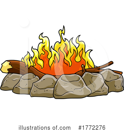 Camp Fire Clipart #1772276 by Hit Toon