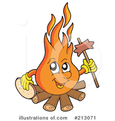 Royalty-Free (RF) Campfire Clipart Illustration by visekart - Stock Sample #213071
