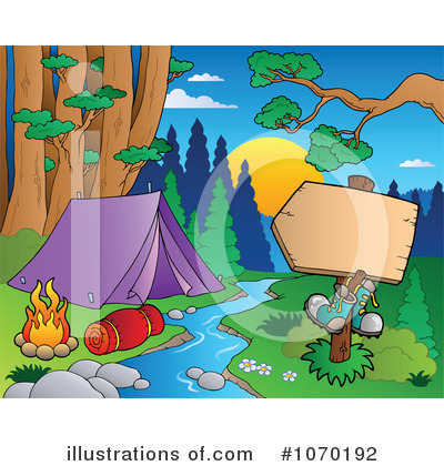 Royalty-Free (RF) Camping Clipart Illustration by visekart - Stock Sample #1070192