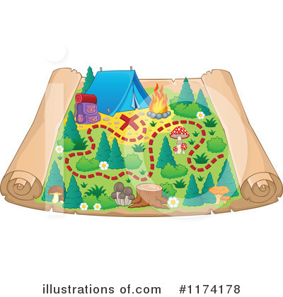 Royalty-Free (RF) Camping Clipart Illustration by visekart - Stock Sample #1174178