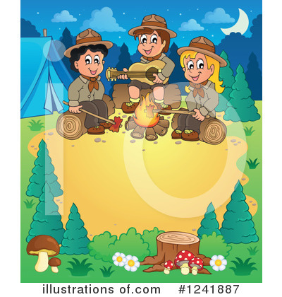 Royalty-Free (RF) Camping Clipart Illustration by visekart - Stock Sample #1241887