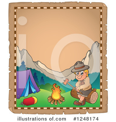Royalty-Free (RF) Camping Clipart Illustration by visekart - Stock Sample #1248174