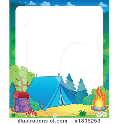 Royalty-Free (RF) Camping Clipart Illustration by visekart - Stock Sample #1305253