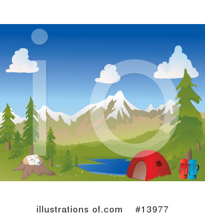 Royalty-Free (RF) Camping Clipart Illustration by Rasmussen Images - Stock Sample #13977