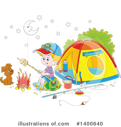 Royalty-Free (RF) Camping Clipart Illustration by Alex Bannykh - Stock Sample #1400640
