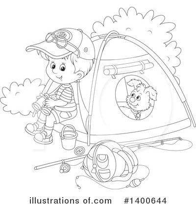 Royalty-Free (RF) Camping Clipart Illustration by Alex Bannykh - Stock Sample #1400644