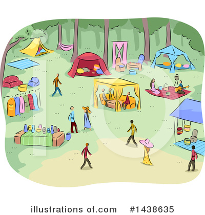 Royalty-Free (RF) Camping Clipart Illustration by BNP Design Studio - Stock Sample #1438635