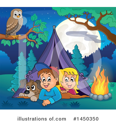 Royalty-Free (RF) Camping Clipart Illustration by visekart - Stock Sample #1450350