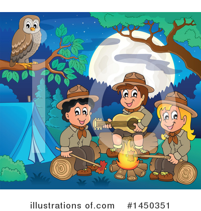 Royalty-Free (RF) Camping Clipart Illustration by visekart - Stock Sample #1450351