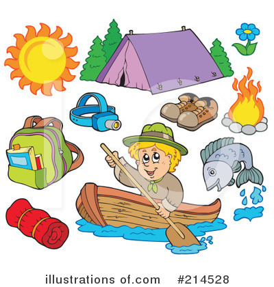 Royalty-Free (RF) Camping Clipart Illustration by visekart - Stock Sample #214528