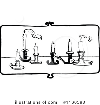Royalty-Free (RF) Candle Clipart Illustration by Prawny Vintage - Stock Sample #1166598