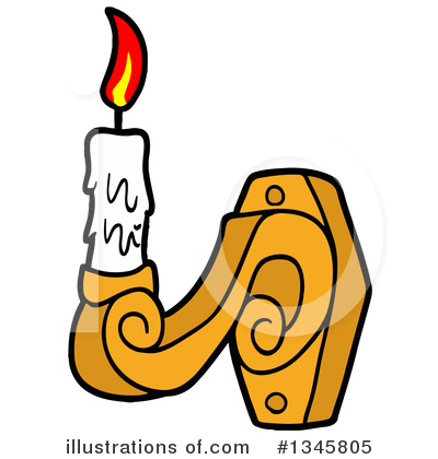 Royalty-Free (RF) Candle Clipart Illustration by LaffToon - Stock Sample #1345805