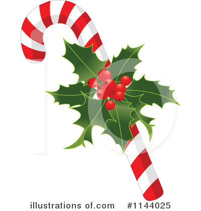 Royalty-Free (RF) Candy Cane Clipart Illustration by Pushkin - Stock Sample #1144025