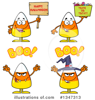 Royalty-Free (RF) Candy Corn Clipart Illustration by Hit Toon - Stock Sample #1347313