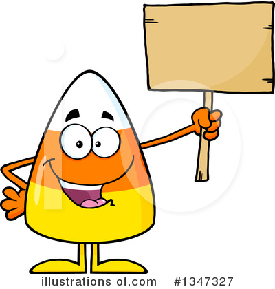 Royalty-Free (RF) Candy Corn Clipart Illustration by Hit Toon - Stock Sample #1347327
